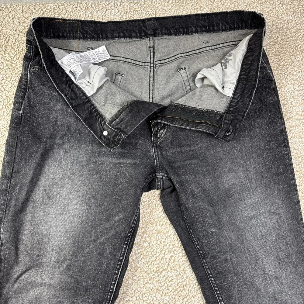 Levis 559 Relaxed Fit Straight Leg Men's Size 40X32 Black Denim Jeans Stretch